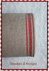 170 mm Breed Band Kleur Natuur Met Ingeweven Dubbele Rode Rand