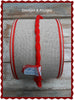 Natural Band With Red Deco Border Wide 100 mm