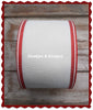 White Band With Red Deco Border Wide 100 mm