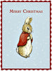 Textieltransfer Merry Christmas Peter Rabbit   ± 6 x 8 cm