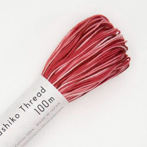 Olympus Sashiko Garen Streng 100 Meter Cerise Gemeleerd no. 156