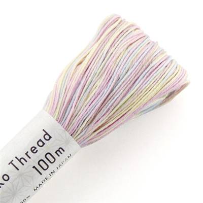 Olympus Sashiko Garen Streng 100 MeterPastel Gemeleerd no. 194 Bleu