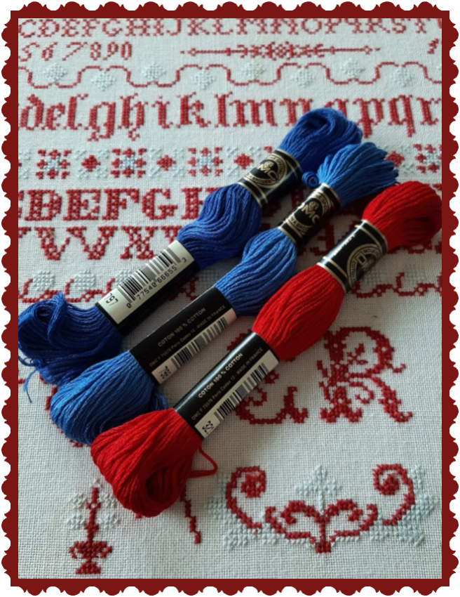 DMC set rood en blauw 24 meter