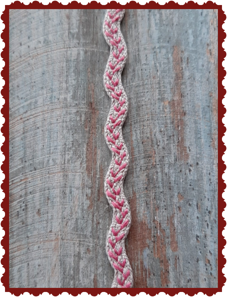 Linen Strap Serpentine Old Rose or Red