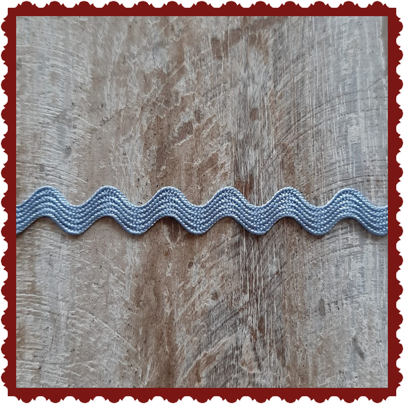 Zigzagband blauw Breed 9 mm