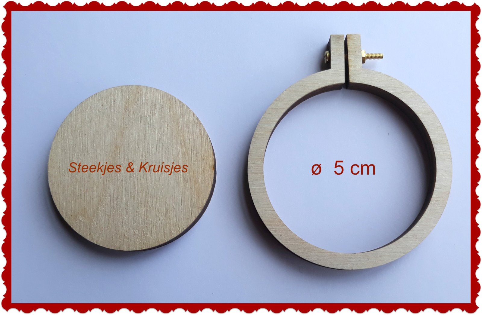 Embroidery ring mini diameter 5 cm with screw