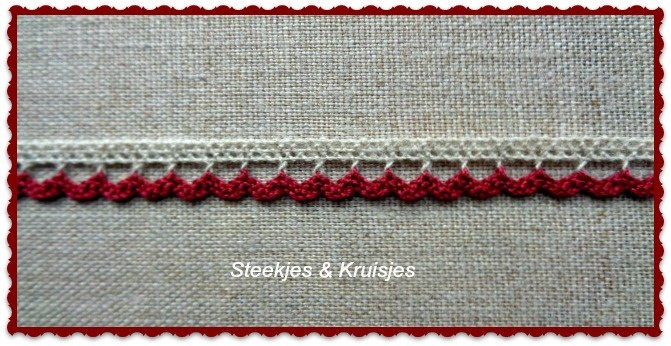 <tc>Lace Linen/Wine red, wide 10 mm</tc>