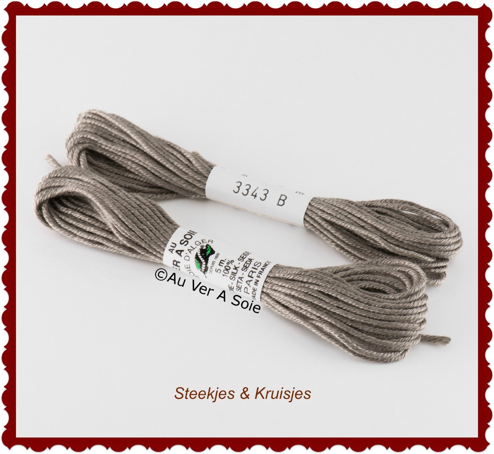 Au ver ie "soie d'alger" silk yarn color no. 3343