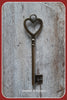 Key-up bronze large heart shaped