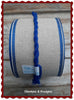 Natural Stitching Band With Blue Deco Border Wide 100mm