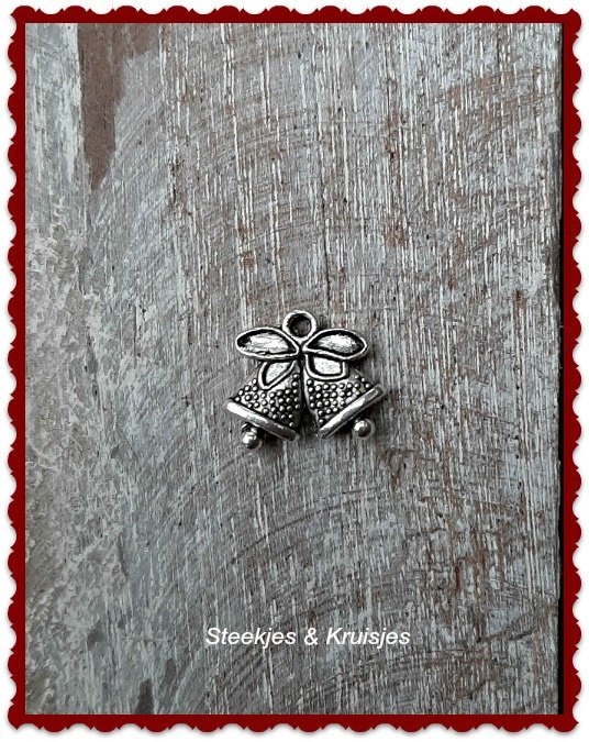 Charm Christmas bells flat small