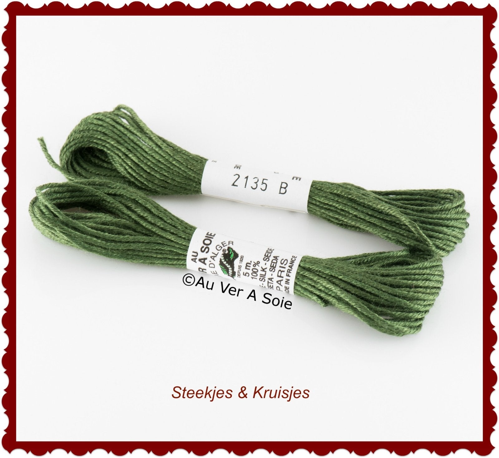 Au ver ie "soie d'alger" silk yarn color no. 2135