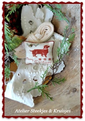 S & K "Merry Christmas Dachshund" pattern or package