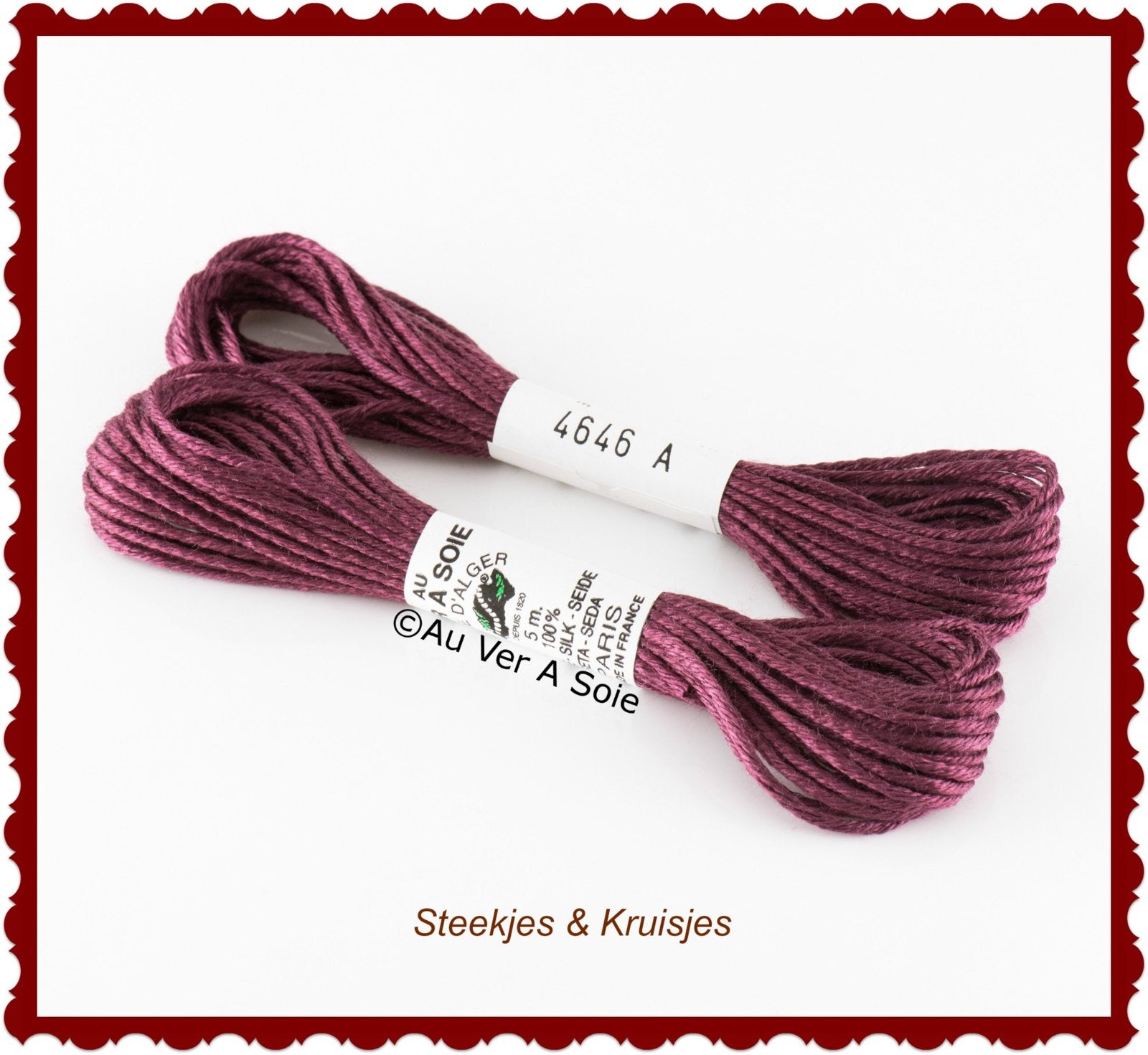 Au ver ie "soie d'alger" silk yarn color no. 4646