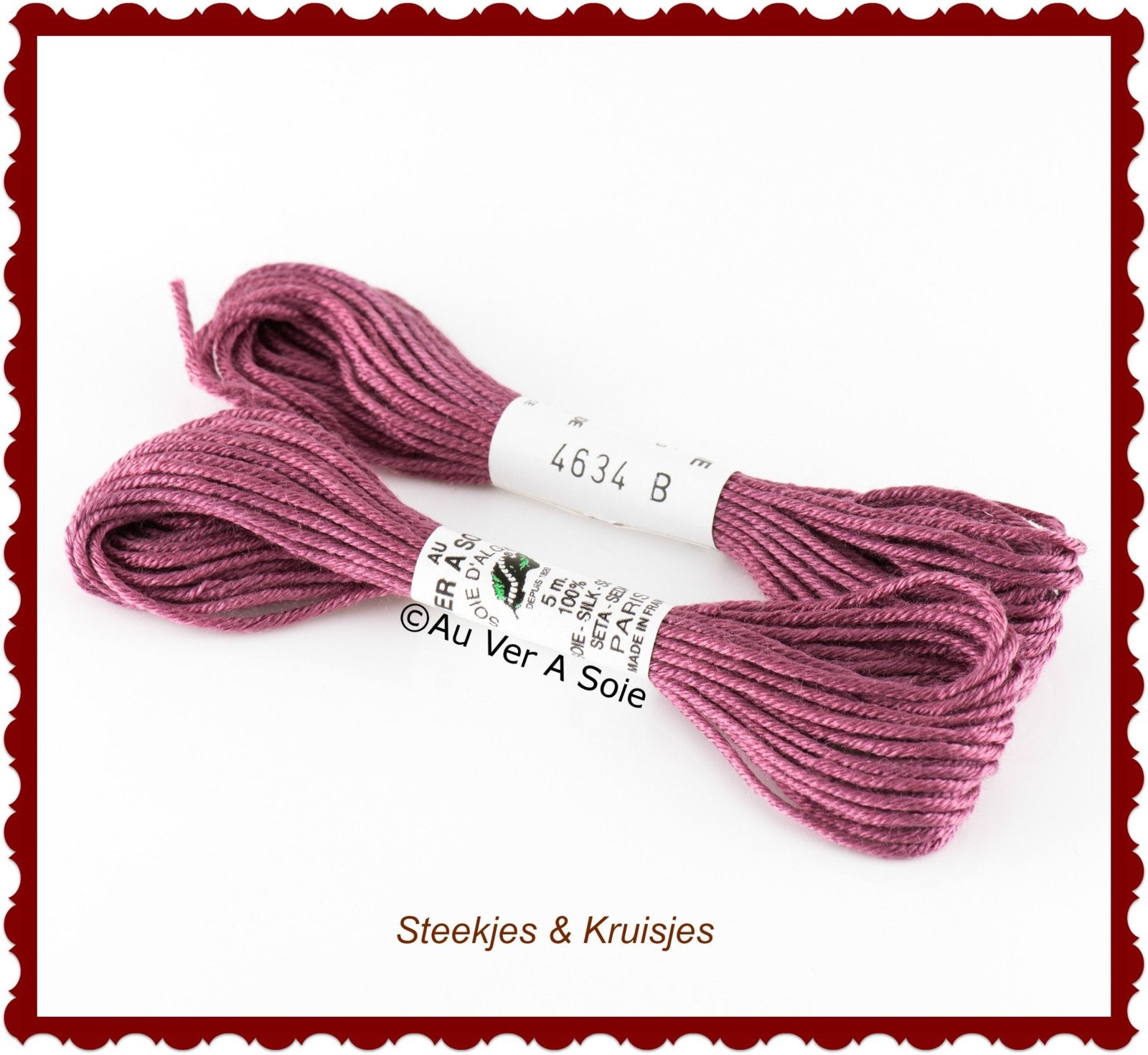 Au ver ie "soie d'alger" silk yarn color no. 4634