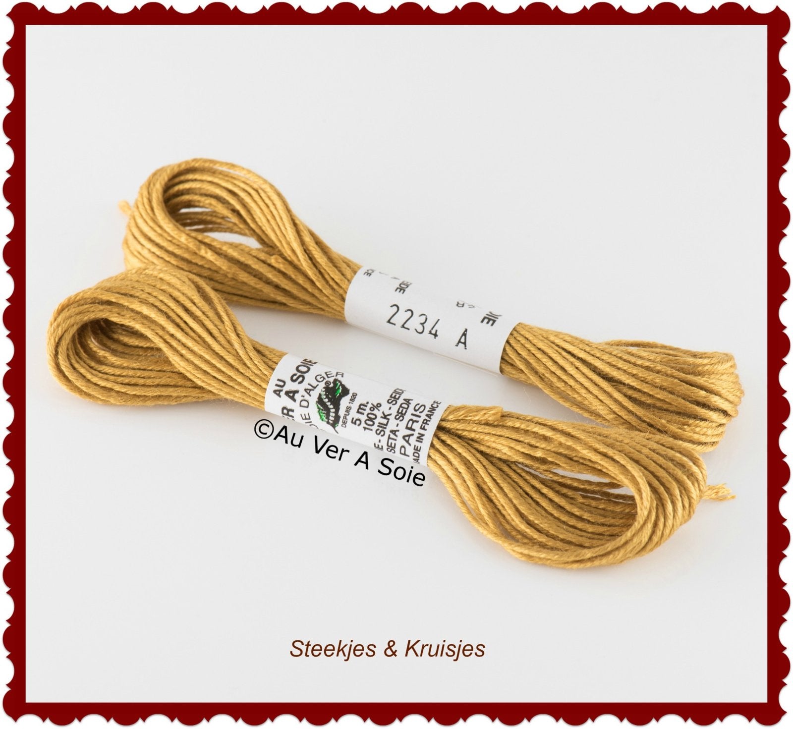 Au ver ie "soie d'alger" silk yarn color no. 2234