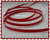 Narrow red satin ribbon 3 mm wide