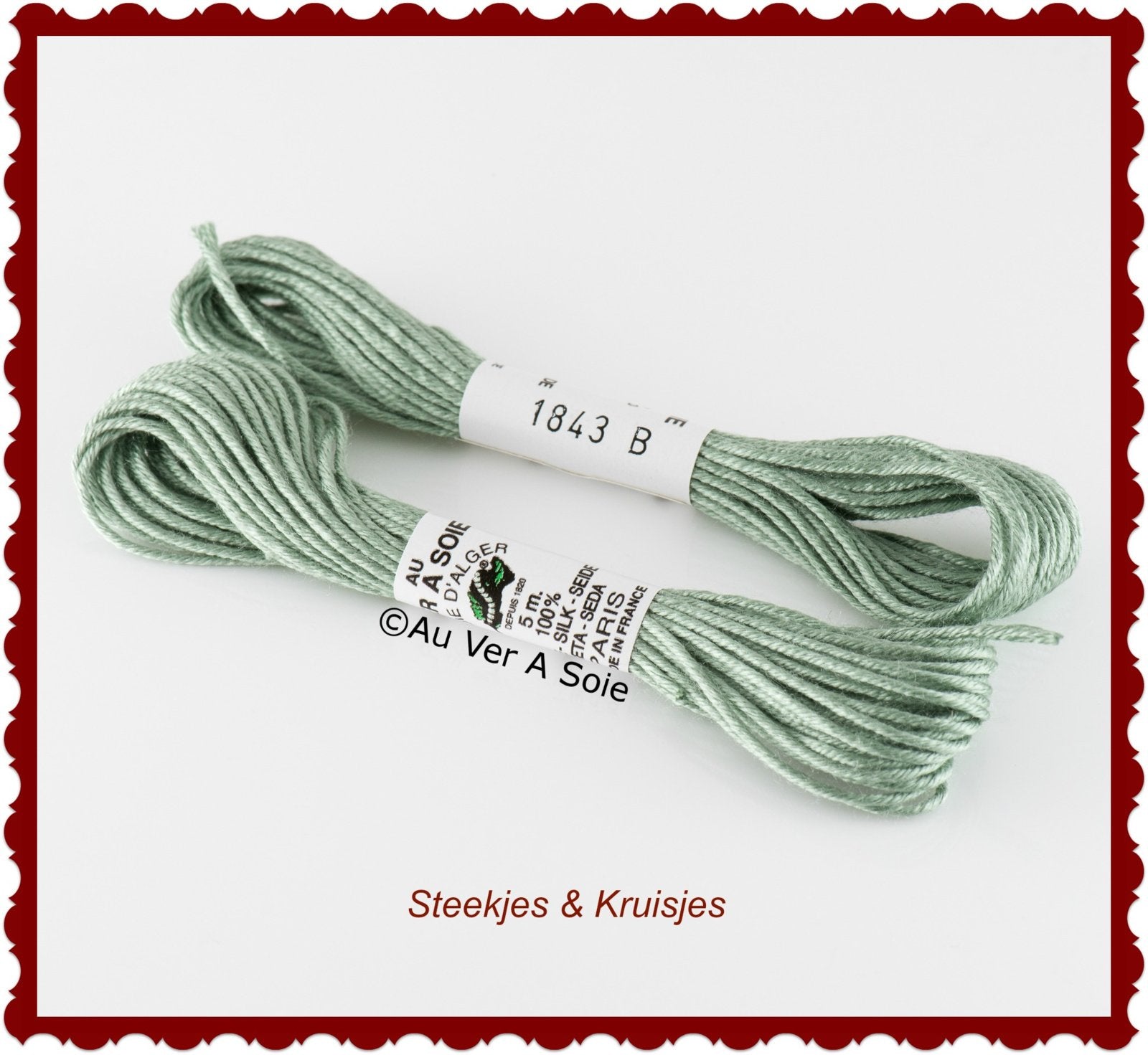 Au ver ie "soie d'alger" silk yarn color no. 1843