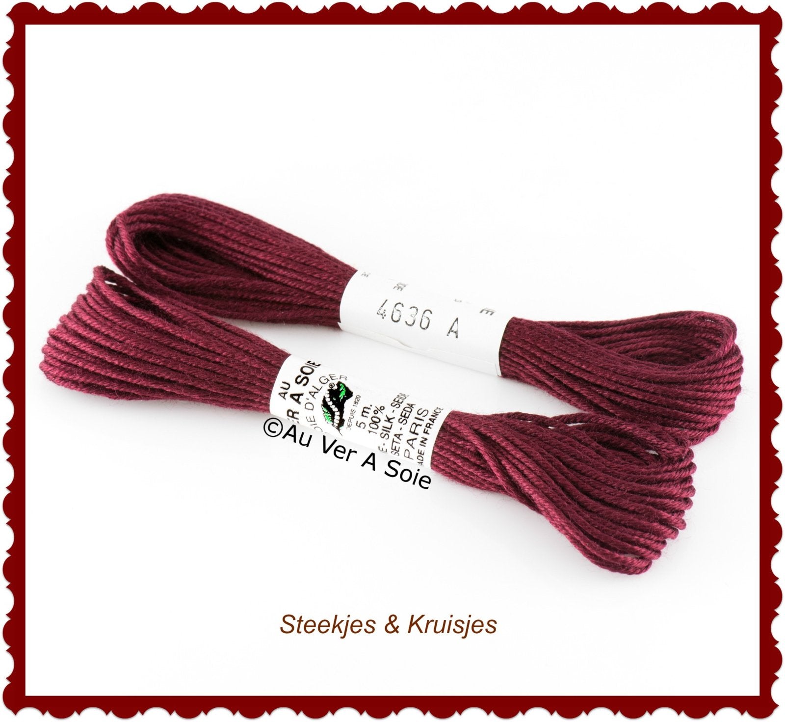 Au ver ie "soie d'alger" silk yarn color no. 4636