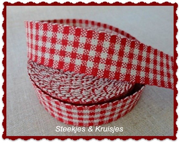 Vaupel Linen Strap 27 mm With Red Diamond