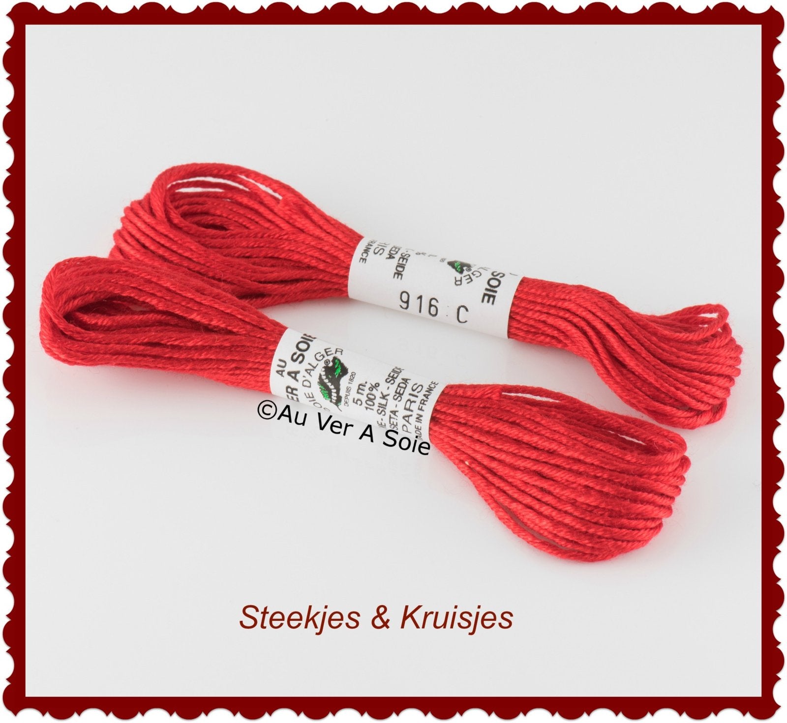 Au ver ie "soie d'alger" silk yarn color no. 916