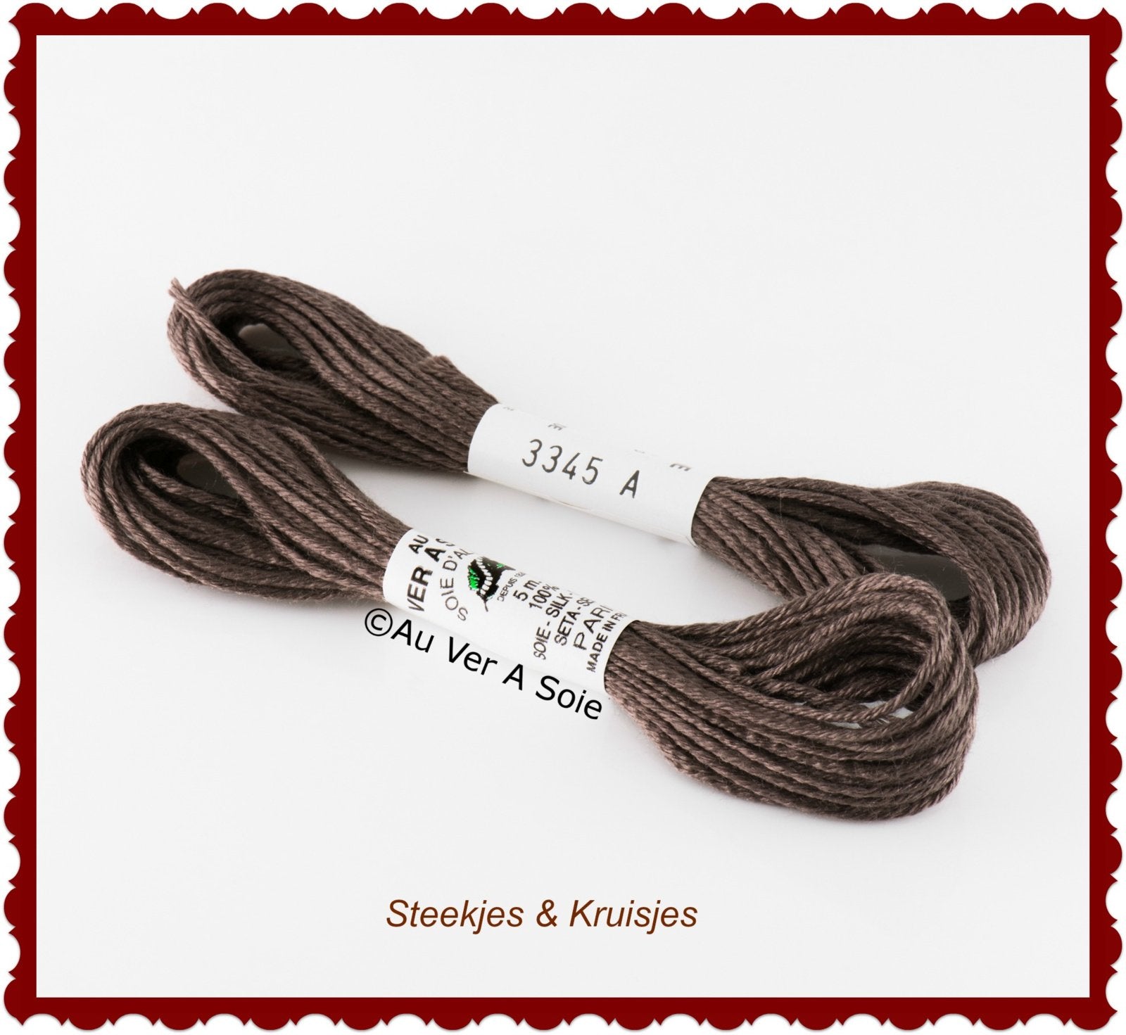 Au ver ie "soie d'alger" silk yarn color no. 3345