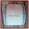 <tc>Embroidery  Banding Aida 80 and 100 mm Wide With Blue Flower Edge</tc>