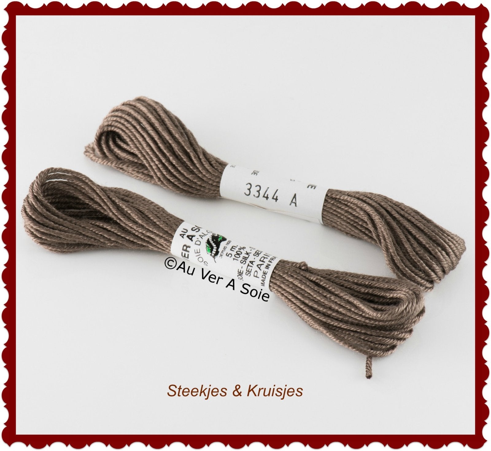 Au ver ie "soie d'alger" silk yarn color no. 3344