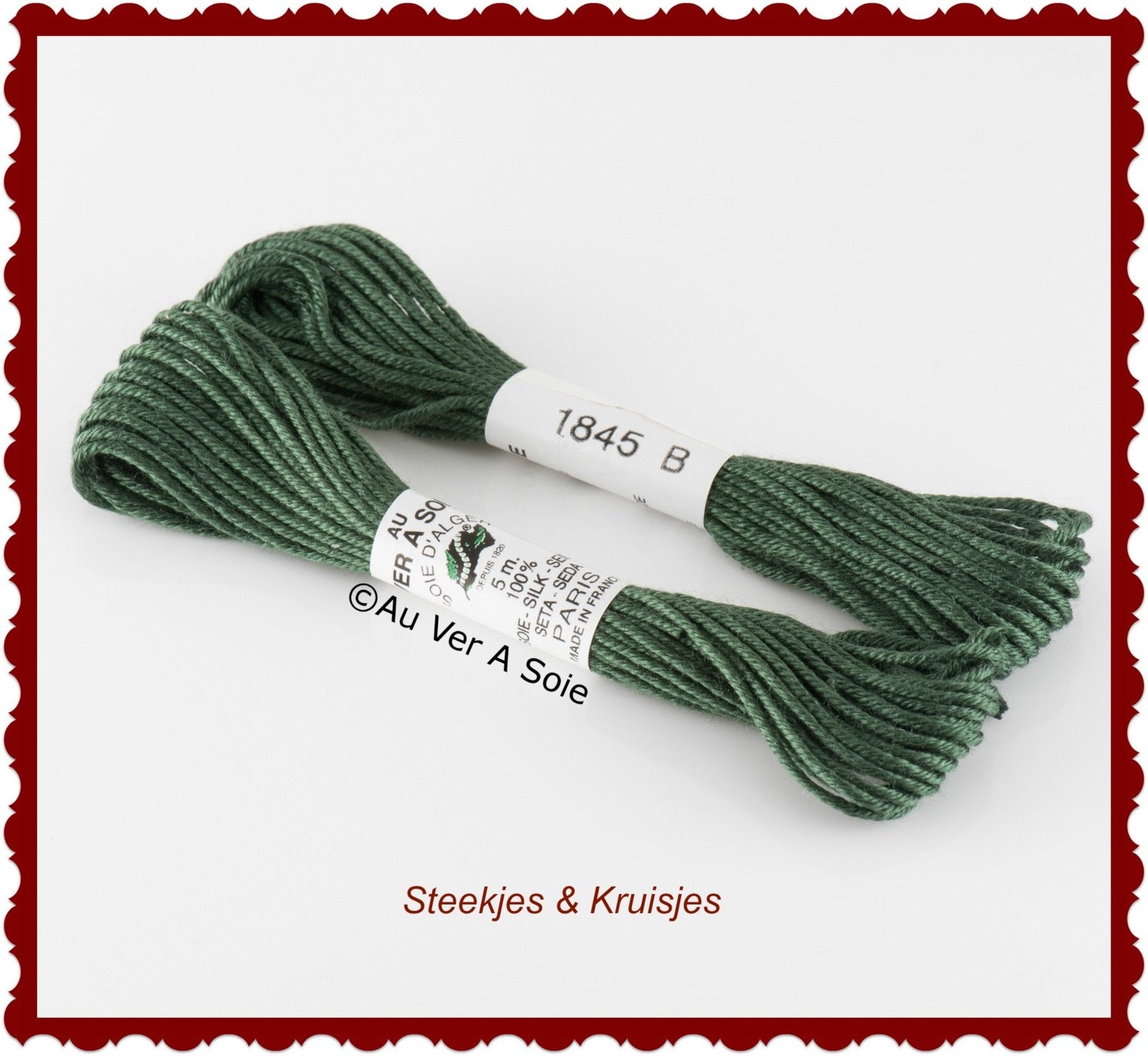 Au ver ie "soie d'alger" silk yarn color no. 1845