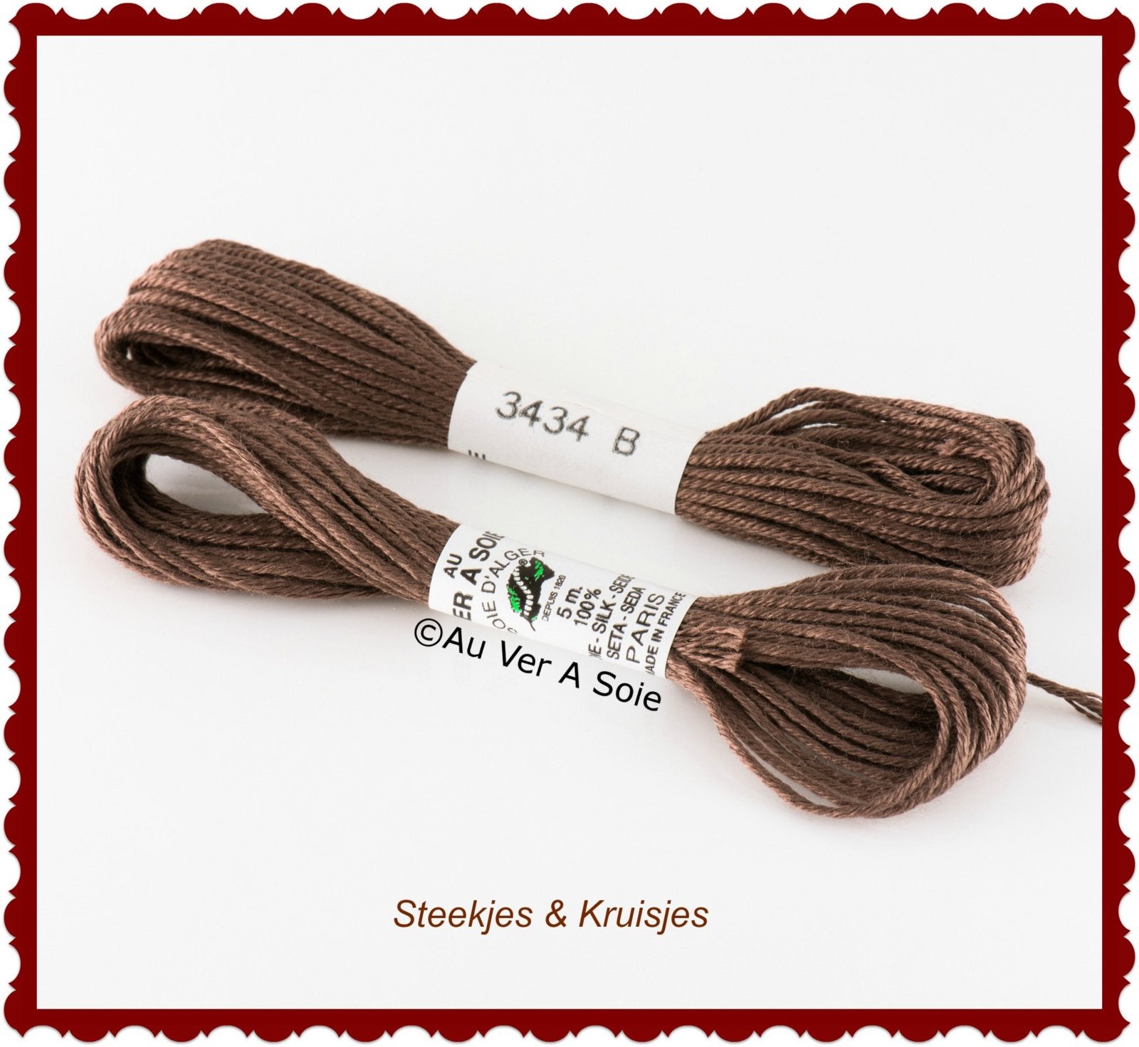 Au ver ie "soie d'alger" silk yarn color no. 3434