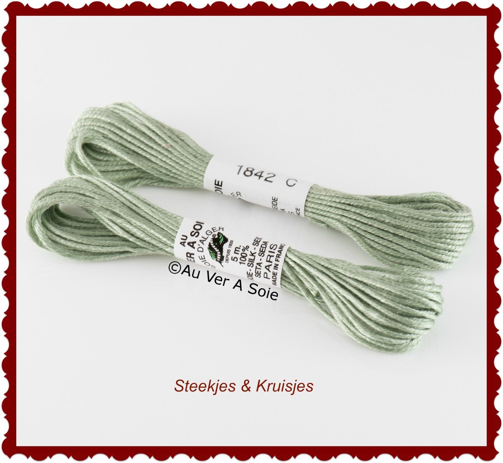 Au ver ie "soie d'alger" silk yarn color no. 1842