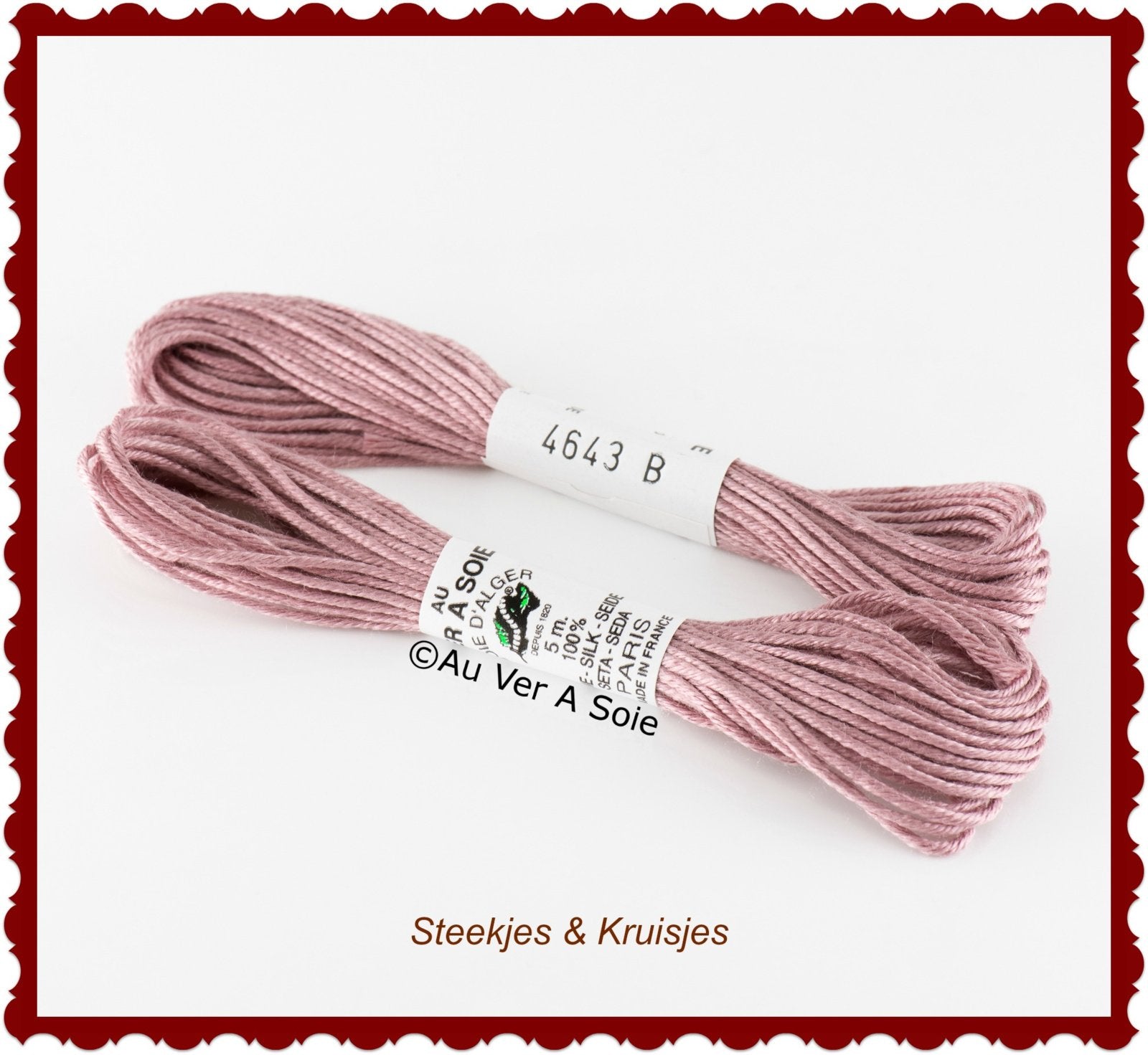 Au ver ie "soie d'alger" silk yarn color no. 4643