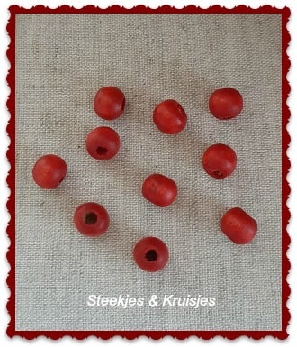 Bag of Red Beads Wood