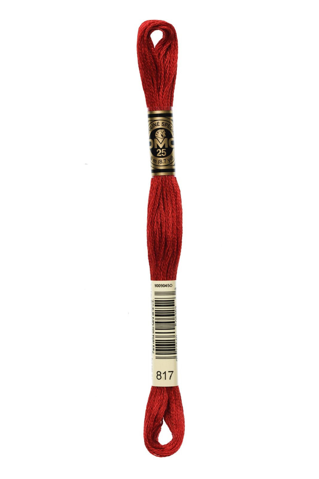 DMC embroidery side no. 817 red