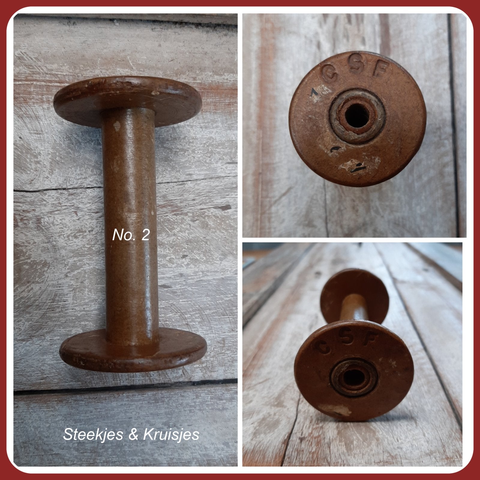 Old wooden bobbins
