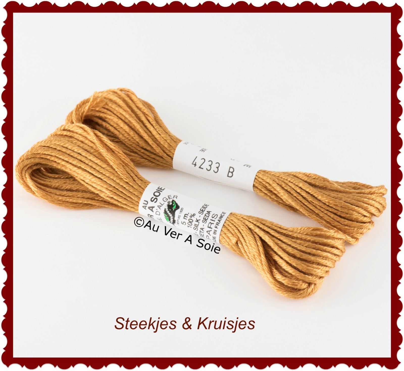 Au ver ie "soie d'alger" silk yarn color no. 4233
