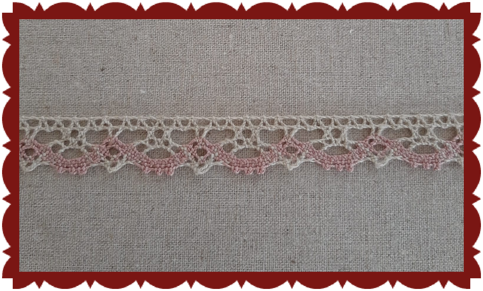 Kant Linnenkleur/Roze 18 mm