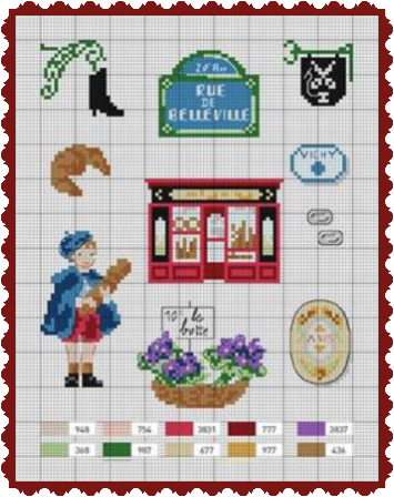 <tc>Point de Croix Retro French Cross Stitch Book full with patterns!</tc>