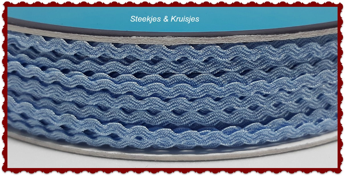Zigzagbandje Rose of Blauw Breed 2 mm