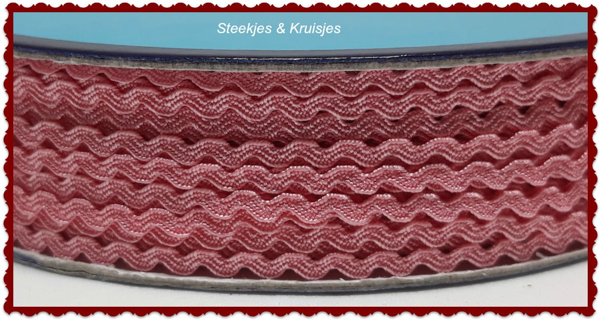 Zigzagbandje Rose of Blauw Breed 2 mm