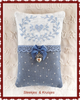 S&K Cushion Couronne Bleu