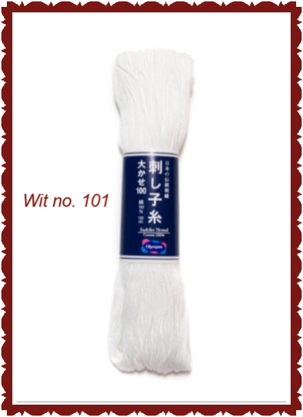 Olympus sashiko yarn strict 100 meter color white no. 101