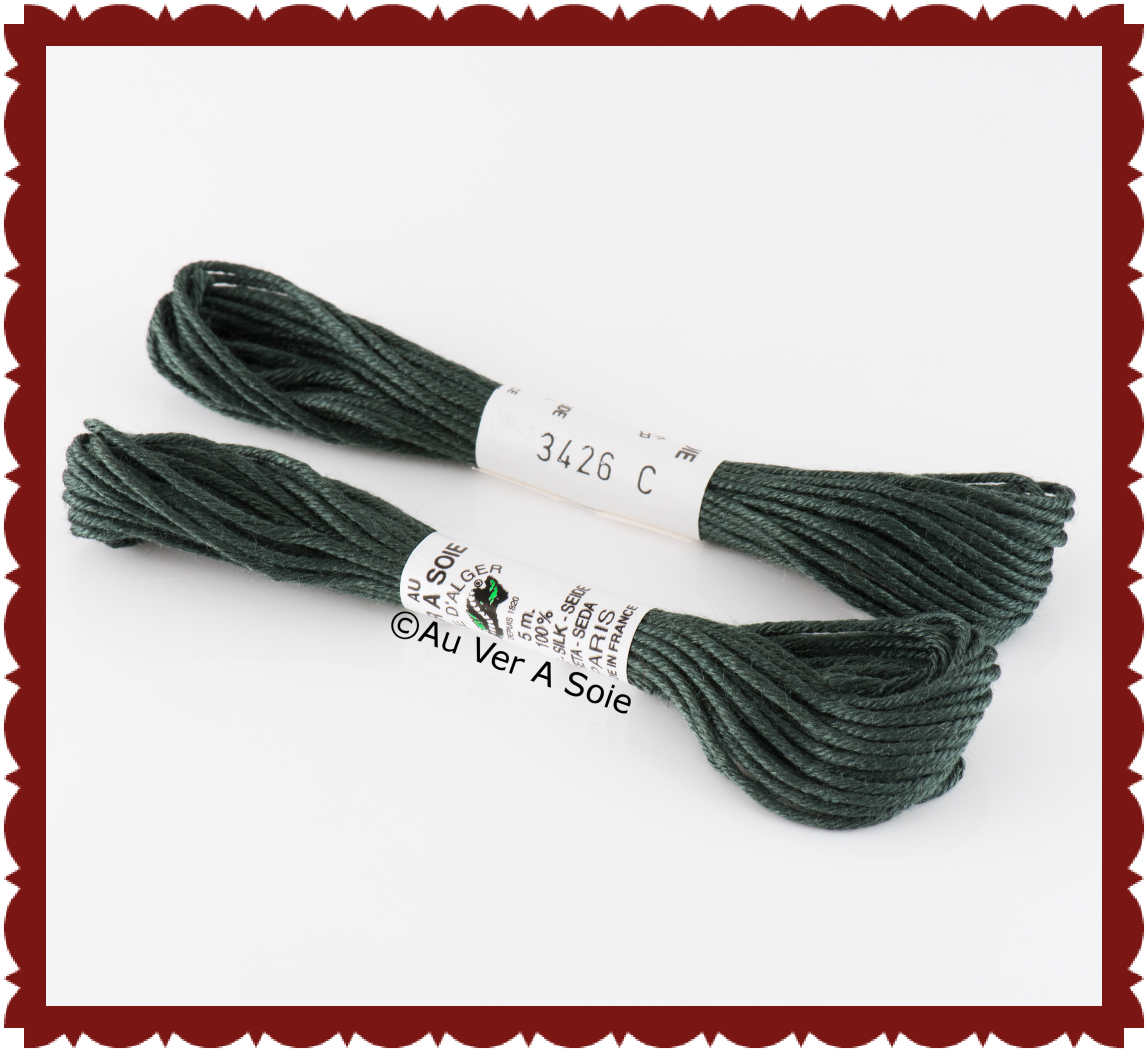 Au ver ie "soie d'alger" silk yarn color no. 3424