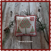Christmas Stitched Sampler Panel Red/Green