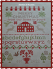 Load image in Gallery view, &lt;tc&gt;Christmas Stitched Sampler Panel Red/Green&lt;/tc&gt;