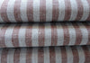 Fabric wide brown stripe linen cotton