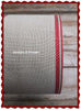 100 mm Breed Band Natuur Met Bordeaux Deco Rand