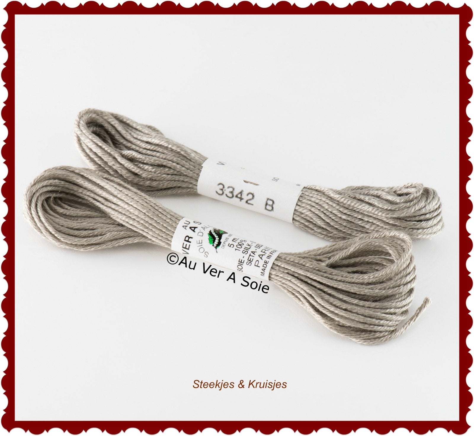 Au ver ie "soie d'alger" silk yarn color no. 3342