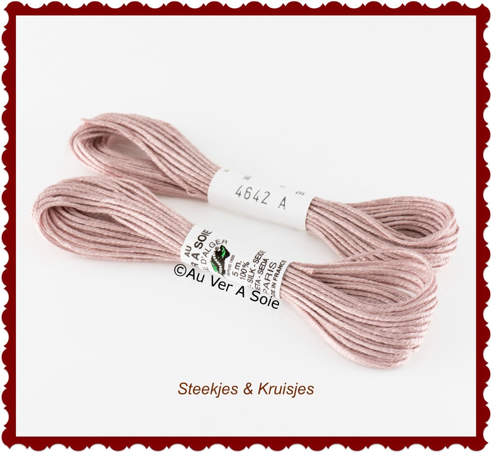 Au ver ie "soie d'alger" silk yarn color no. 4642