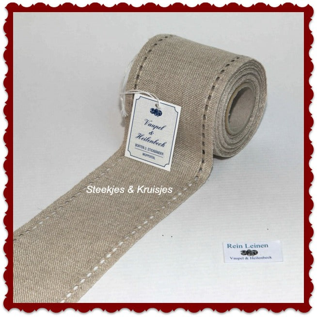 <tc>100 mm Wide Banding With Open Border in Natural & Antique White</tc>